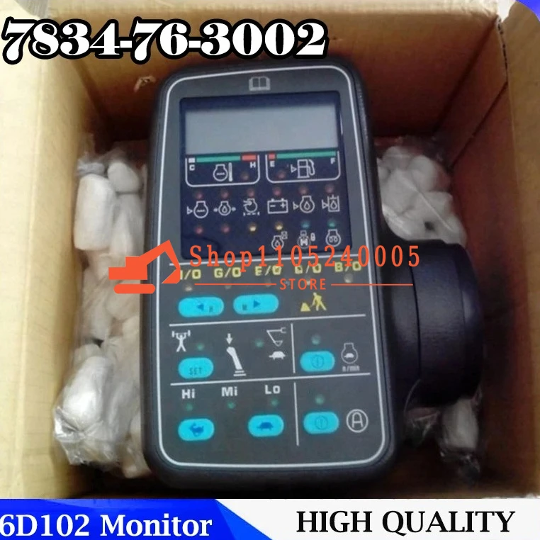 6D102 Monitor Display Panel 7834-76-3002 for Excavator PC200-6 PC210-6 PC220-6 PC230-6 PC270-6 PC300-6