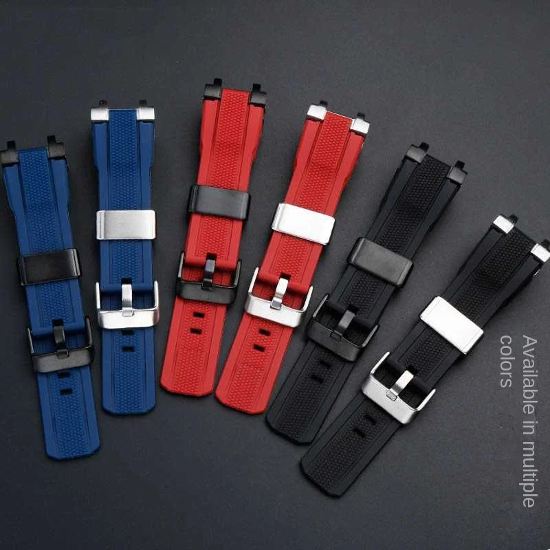 For Casio G-SHOCK MTG-B1000 G1000 MTGB1000 Rubber Watch Strap Fashion Durable Silicone Watchband Concave Port Men Metal Bracelet