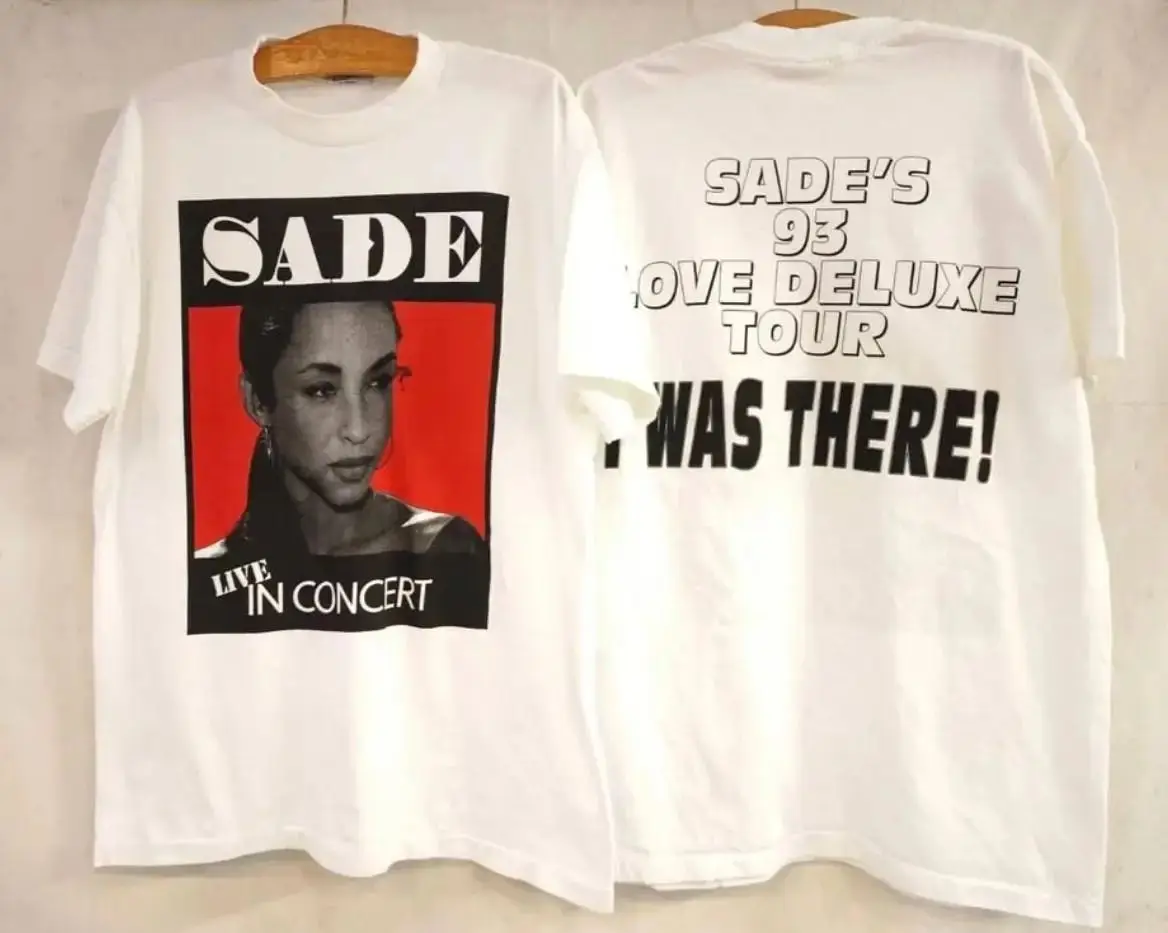 Harajuku Y2k T-Shirts Hip-Hop Vintage Kurzarm 90er Jahre Sänger S-Sade Print Grafik T-Shirt Lässige Lose Bedruckte T-Shirts Unisex – Detail 5