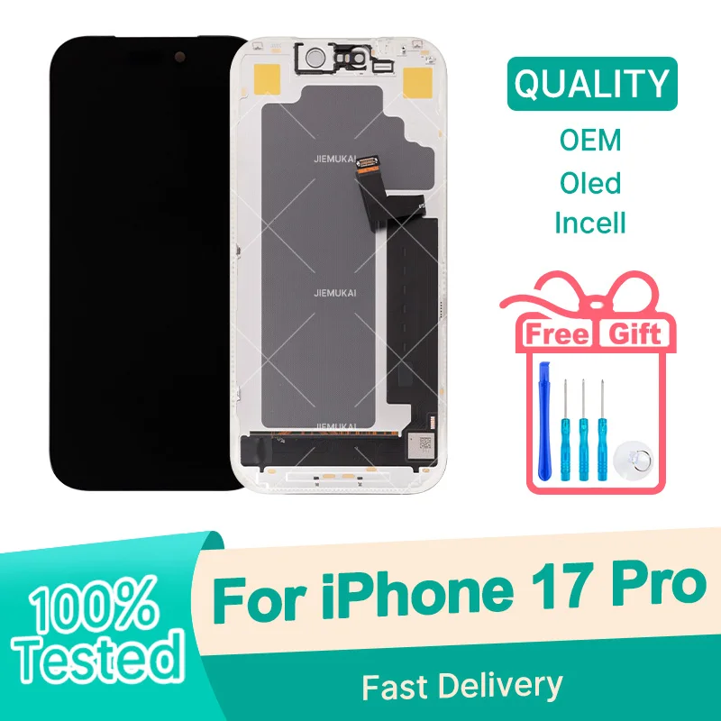 Premium 100% Tested Display For iPhone 17 Screen With Face ID True Tone 3D Touch Screen Digitizer For iPhone 17 Pro Replacement