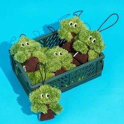 Portachiavi in peluche con albero di pino dei cartoni animati con espressione divertente per ciondolo borsa portachiavi ripieni di Design creativo Relax Catnip Toy 2024