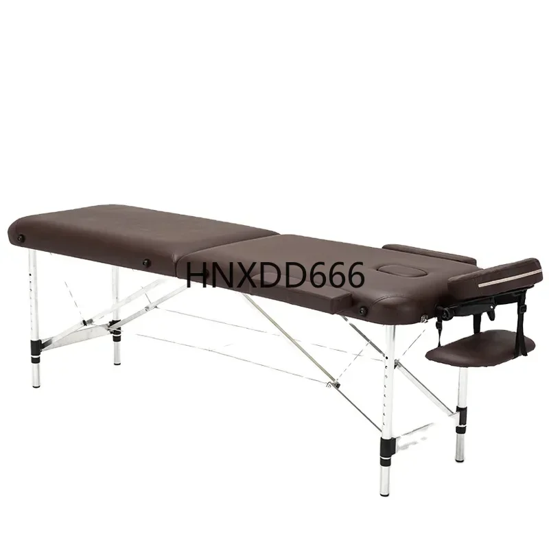 

Wholesale Portable Folding Massage Table Aluminum Alloy Beauty Spa Foreskin Leather Bed Facial Bedroom Gym Salon Furniture Use