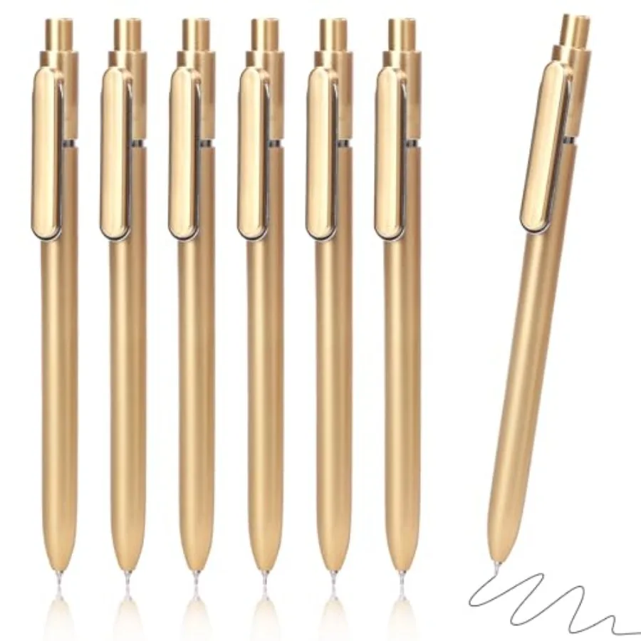 

6 Pack Gel Pens 0.5mm Gel Ink Pens Bulk Fine Point Quick Drying Pens, Retractable Roller Ball Gel Pen, for Smooth Writing, ABS