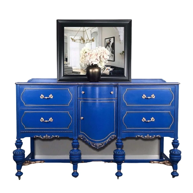 

Французский ретро твердый деревянный шкаф на крыльце, маленькая квартира, гостиная, домашнее хранение, американская резная перегородка