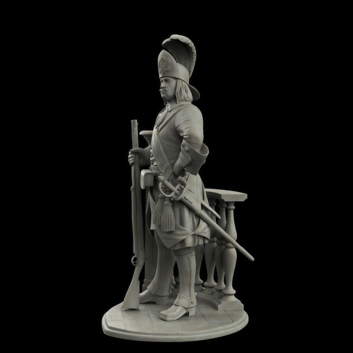 

75mm resin unpainted model kit, military theme, Russian Guards Grenadier Regiment officer assembly and unpainted GK