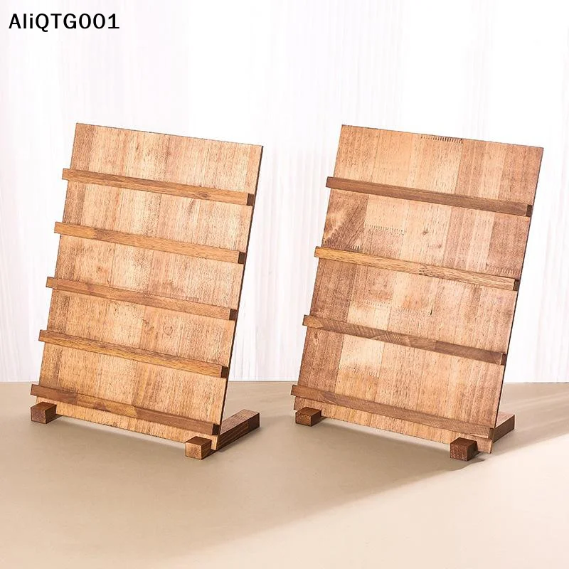 

Wood Earring Display Stands 3/4/5 Layers Jewelry Organizer Earring Display Holder Card Stand for Home And Shop Organization