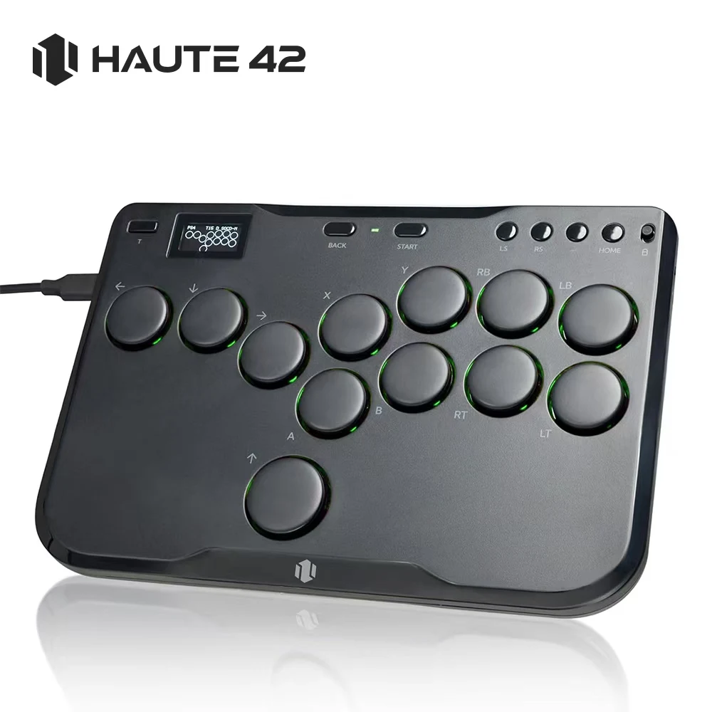

Аркадный джойстик Haute42 Mini Hitbox без рычага аркадный контроллер для ПК/PS4/PS5/переключателя без рычага аркадная палка Hitbox Fighting