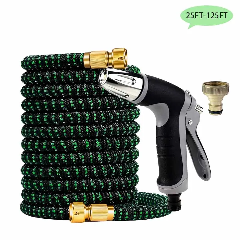 

High Pressure Expandable Garden Hose With Multifunctional Water Gun -3X Extension Tube, Ideal Tool For Car Washing And Lawn Care