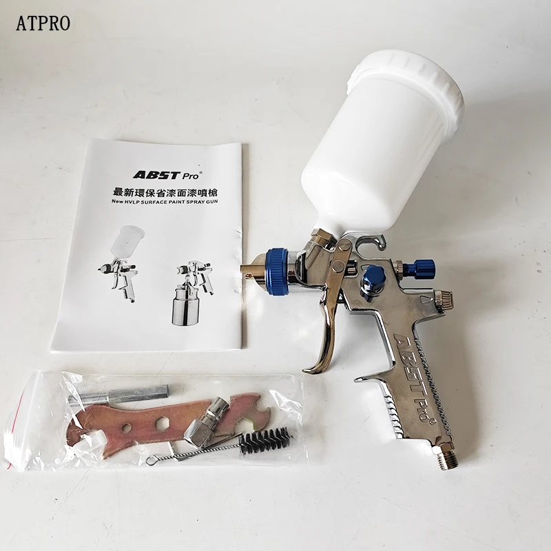

ABST Paint Spray Gun Upper Cup Nozzle 1.4mm Lower Cup Nozzle 1.7mm High Atomization Spray Gun