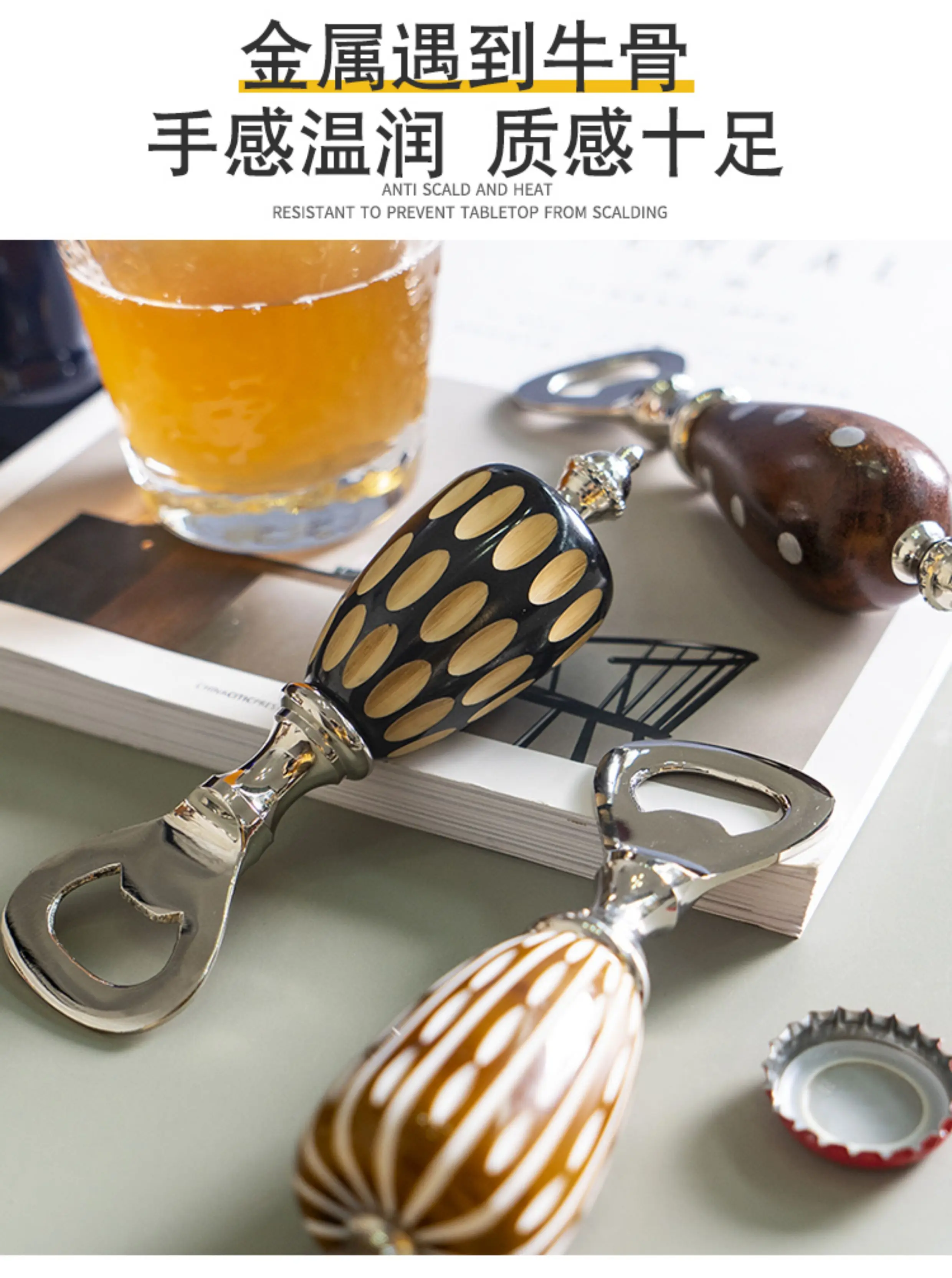 Kreativer High-End-Flaschenöffner mit Rindfleischknochen, Bier-Schraubendreher, Flaschenöffner-Ornament