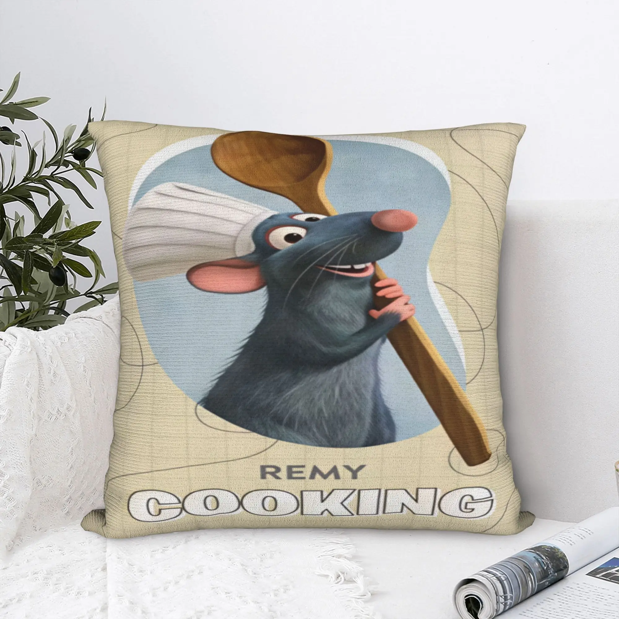 Pillow Case Ratatouille Comfy Anyone Can Cook  Pillow Cover For Sofa Home Decor Kawaii Pillowcases