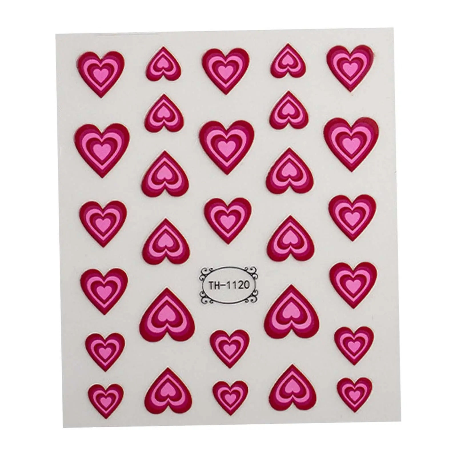 Valentines Day Gifts Heart Love Nail Art Stickers for Acrylic Nail Decoration