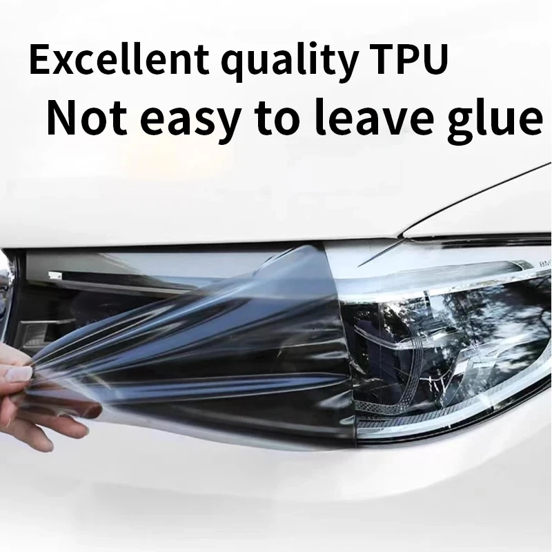 2M Hot Repair Smoked Black Transparent PPF TPU Car Lamp Tint Headlight Anti-scratch Protection Auto Headlamp Film