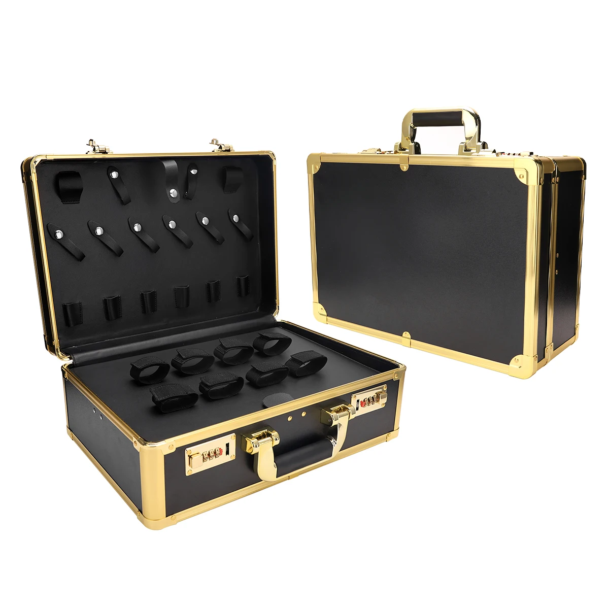 

High-Quality Lockable Portable Tool Box - Large Capacity, Shockproof Metal Storage Case for Hairstylist Tools and Accessories