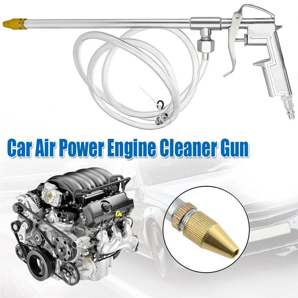 Air Power Engine Oil Water Cleaner Gun Aluminum Blowing dust guns with fitting Cleaning Degreaser Pneumatic Washer Tool Sliver