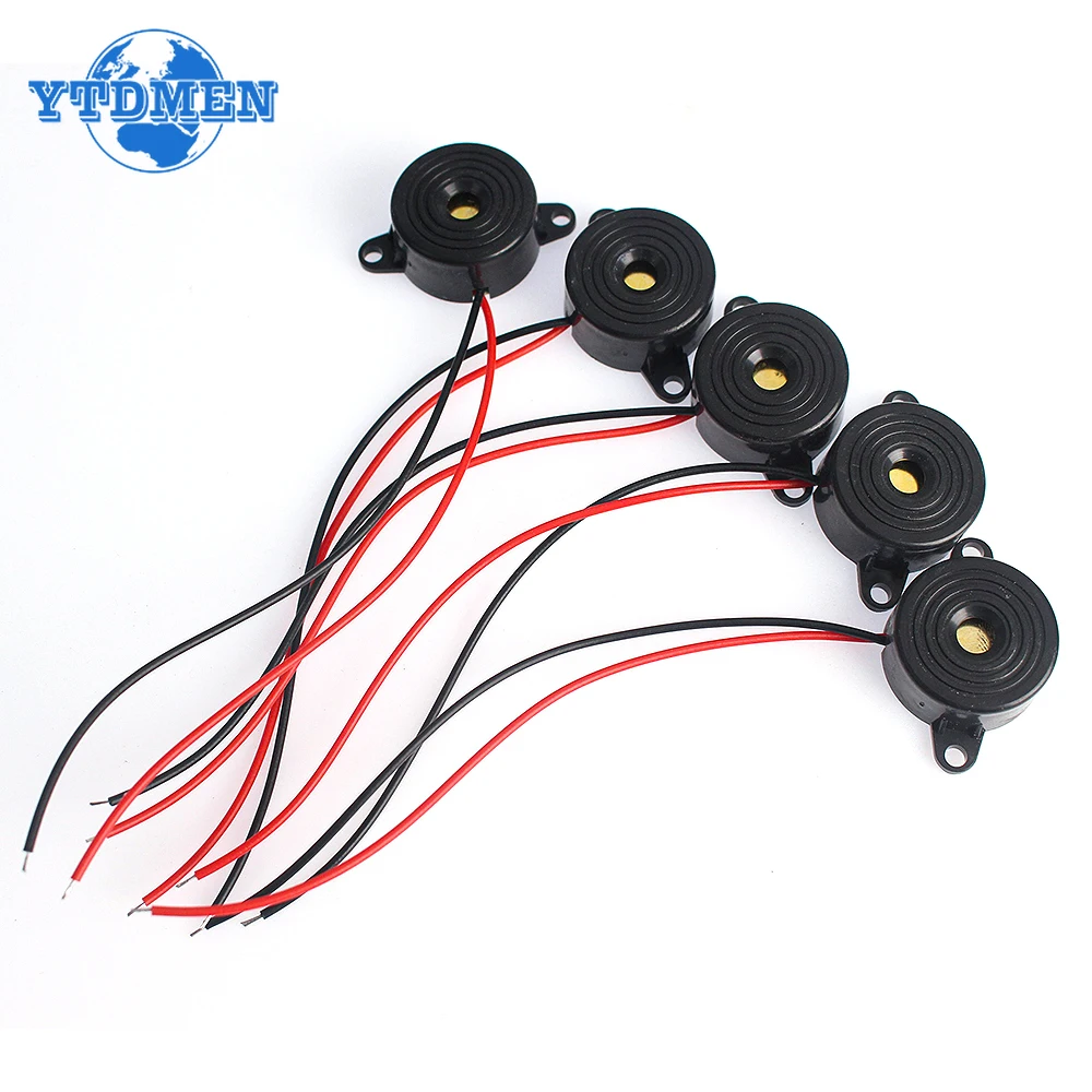 10PCS SFM-20B High Decibel Active Buzzer Alarm Speaker DC 3-24V Continuous Sound 2312 Piezoelectric Buzzers Kit