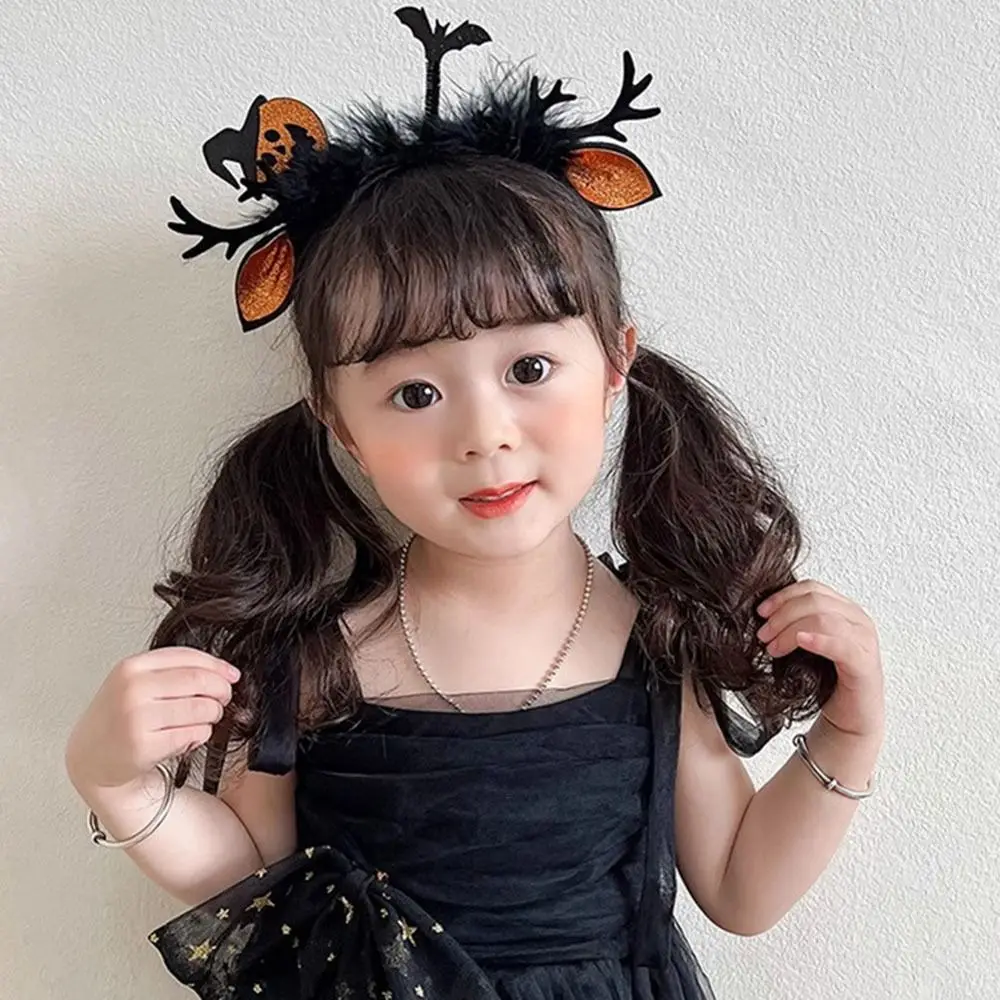 Pumpkin Ghost Deer Antlers Halloween Hair Clips Fashion Fun Children Barrettes High Quality Dark Style Double Ponytail Side Clip