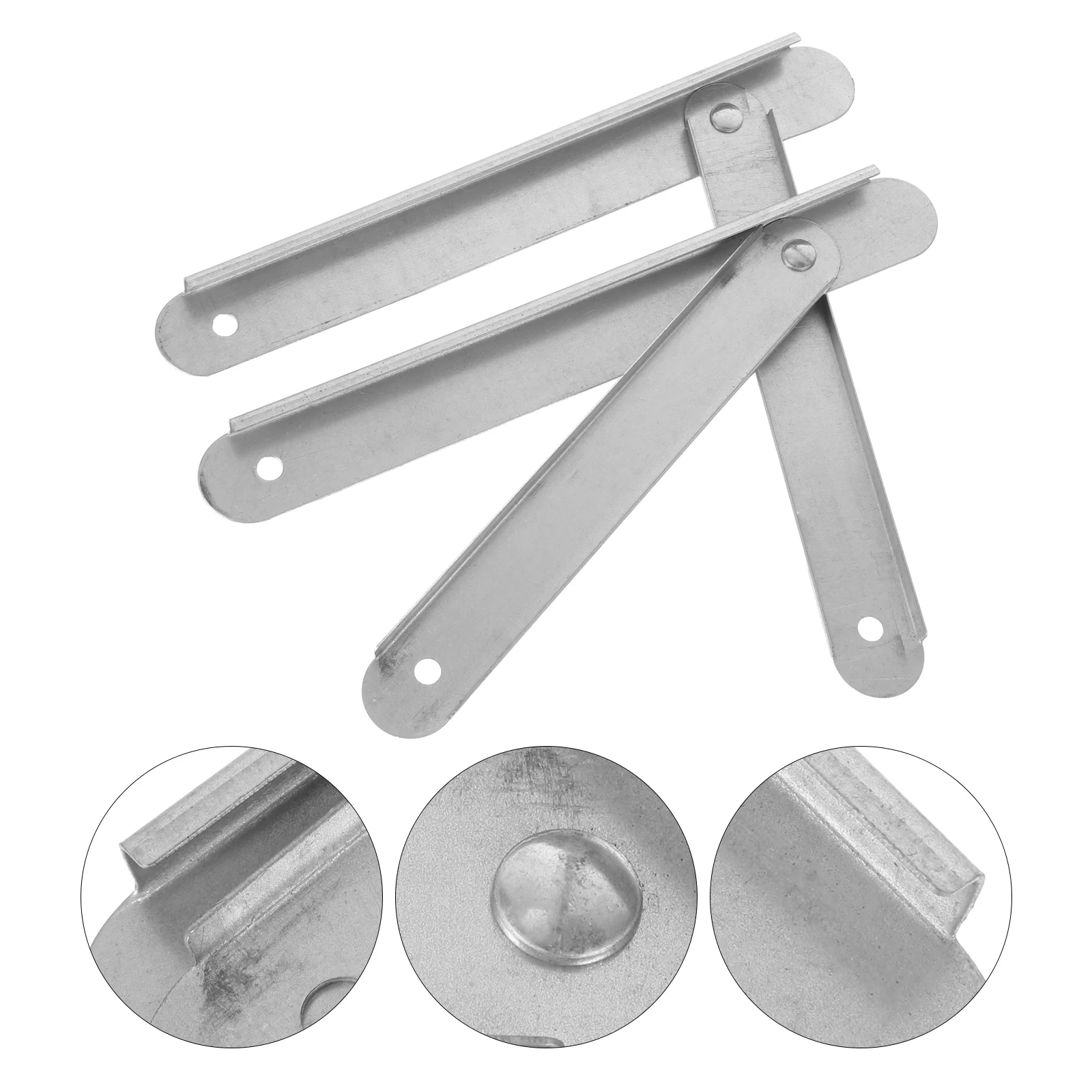 

2 Pcs Ladder Hasp Hinge Tie Rod Folding Joint Step Parts Replacement Kit Small Iron Lightweight