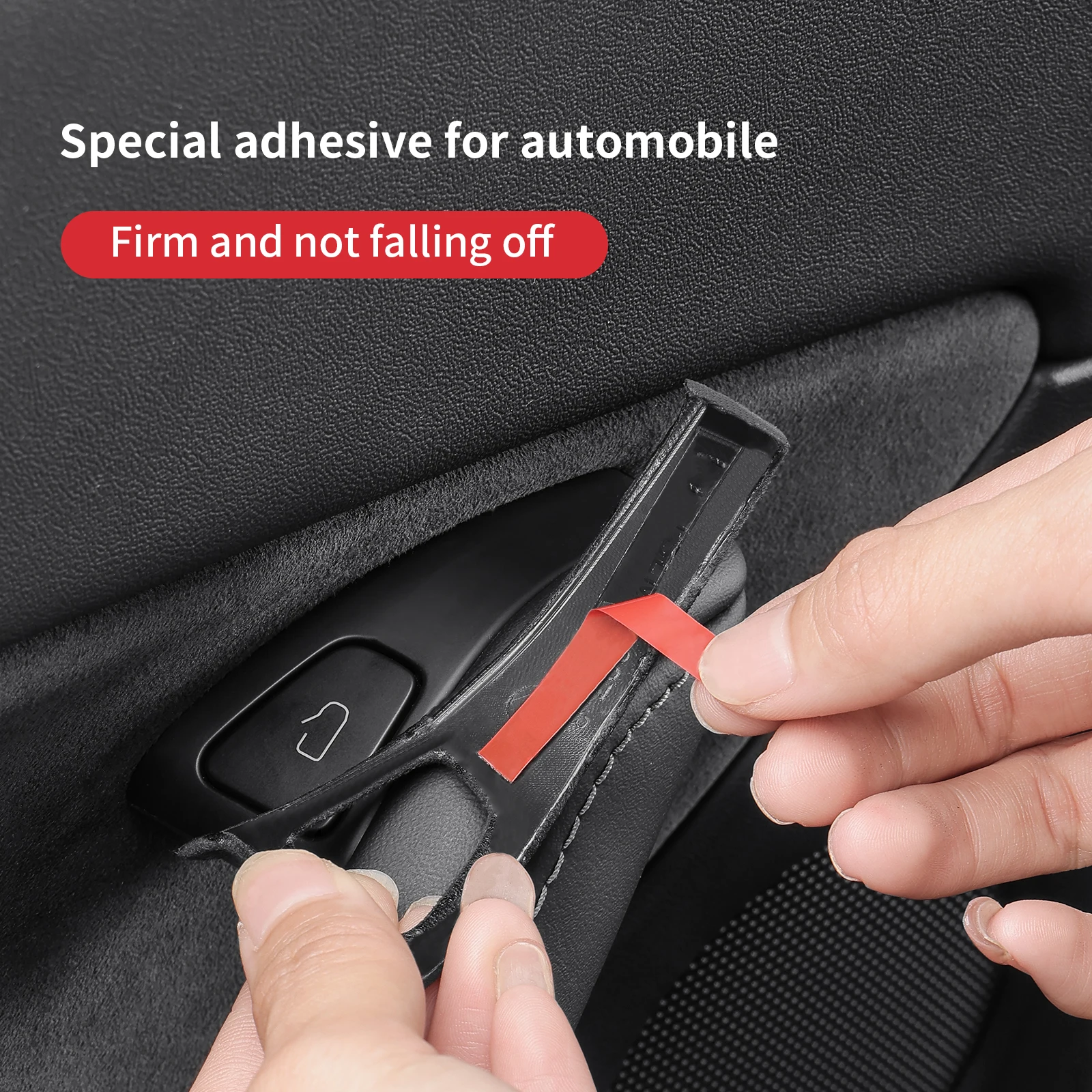 For Tesla Model 3, Model Y 2018 2019 2020 2021 2022 2023 Door Switch Button Cover Alcantara Suede Interiors