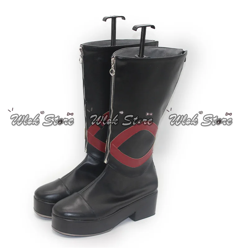 Anime Pretty Derby Fenomeno Cosplay Shoes Boots Super Creek Women Black Boots Customized Halloween Party Carnival Role Play Shoe