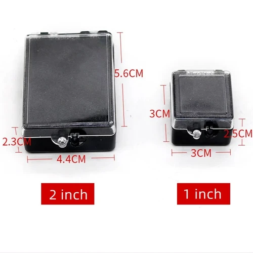 Imagen 2 del producto Caja de almacenamiento de implante Dental, 100 Uds., 1 pulgada, 2 pulgadas, con esponja, caja de plástico para dentadura, azul, negro, blanco, herramienta de odontología, laboratorio