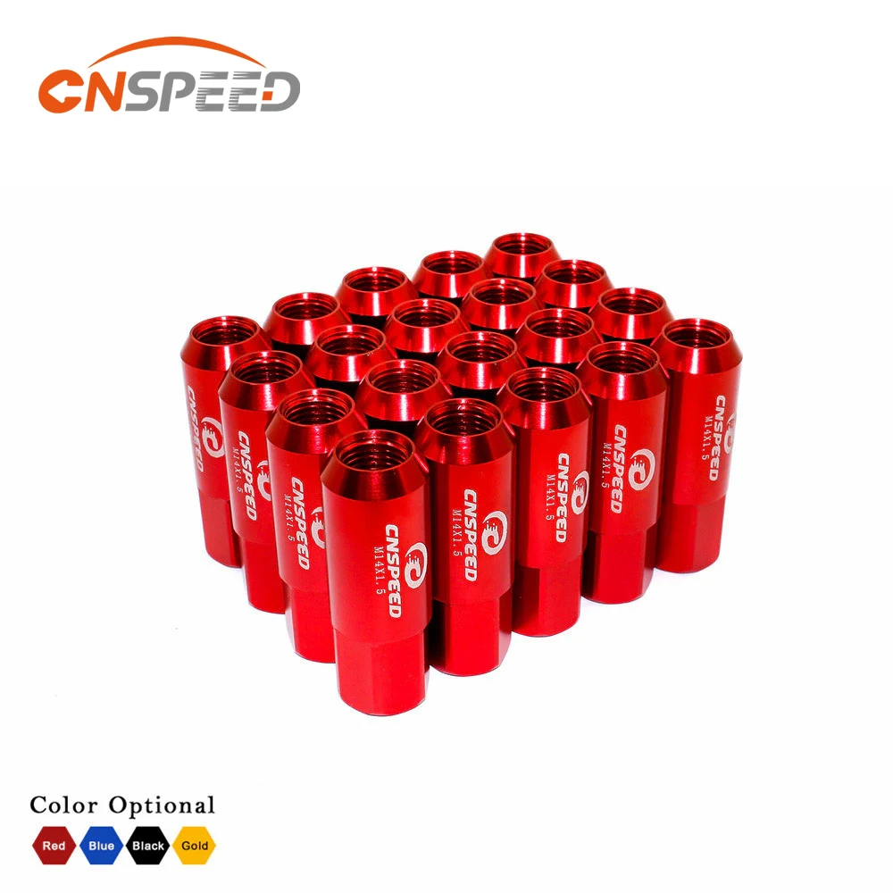 CNSPEED 60mm M14*1.5 Wheel Nuts 20PCS Racing Lug Wheel Nuts Screw / Aluminum Lug nut  M14X1.5