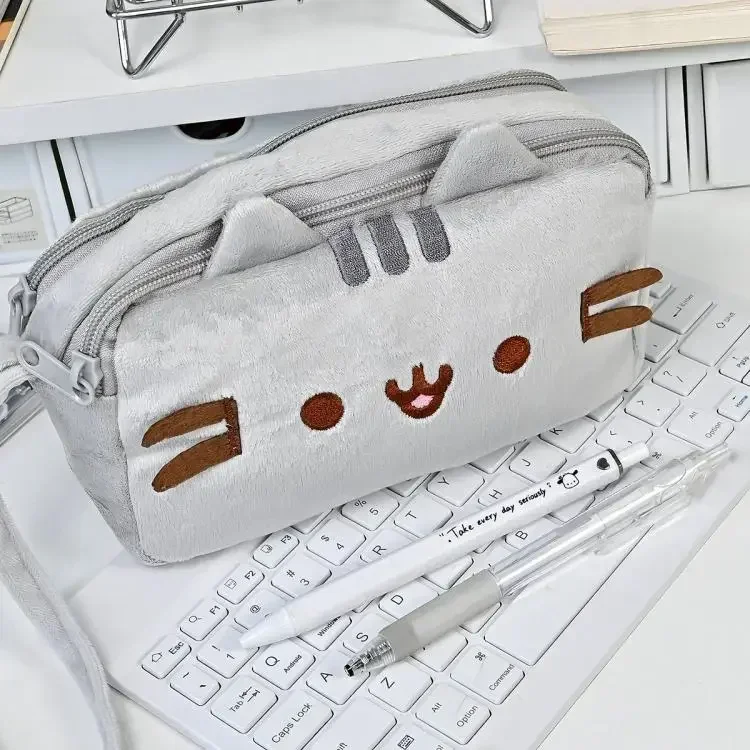 Niedliches Pusheen-Federmäppchen, Cartoon-Motiv Dicker Kater, Große Kapazität, Schüler-Schreibwaren-Aufbewahrungstasche, Mehrzweck-Reise-Kosmetiktasche, Geschenke – Detail 7