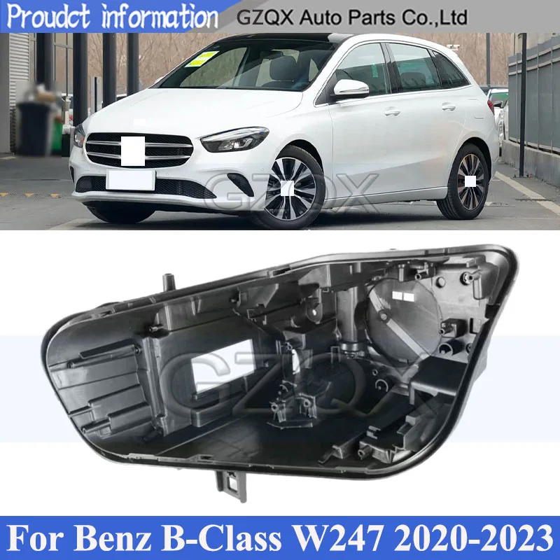 CAPQX LED Headlight Base Cover For Benz B-Class W247 2020-2023 Head Light Back Cover HeadLamp House Rear Shell
