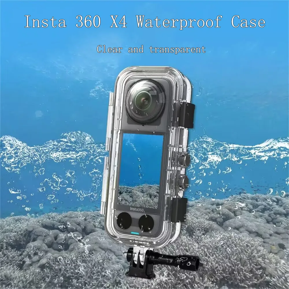 PyroGraphy X4 Camera Waterproof Case IPX8 waterproof rating 360° shooting without obstruction waterproof to 60m for Insta 360 X4