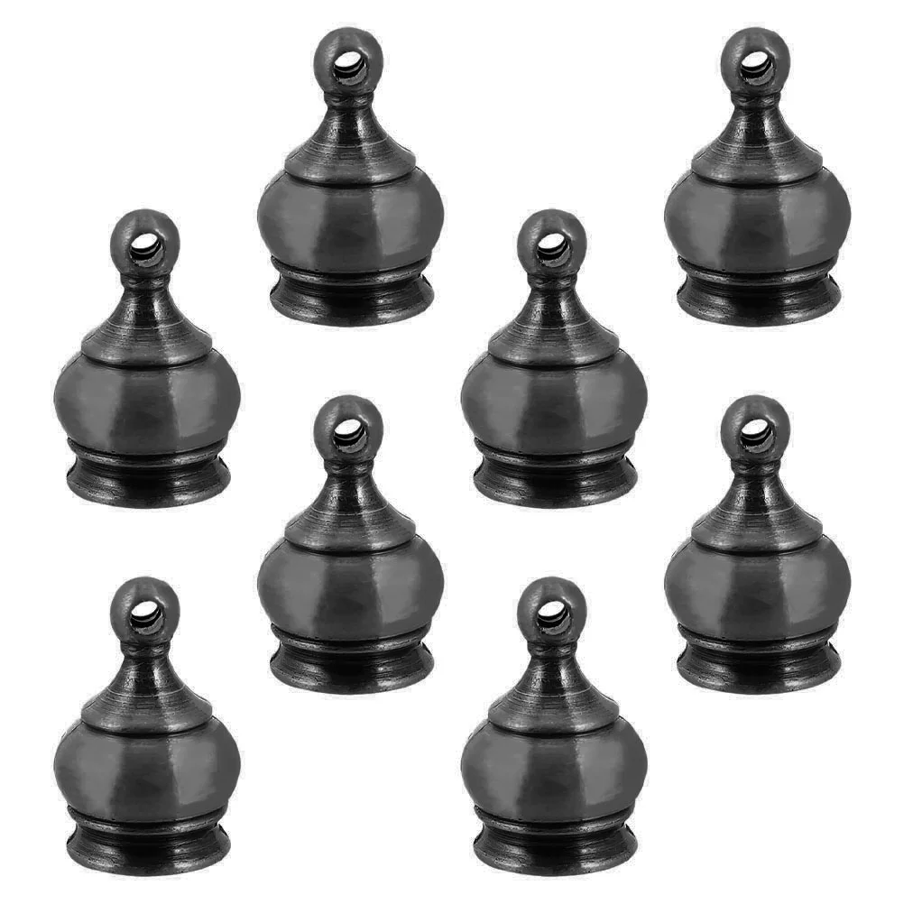 8 Pcs Brass Decorative Nut Light Covers Lamp Harp Finials Zinc Alloy Replacement for Caps Knob Screw Topper