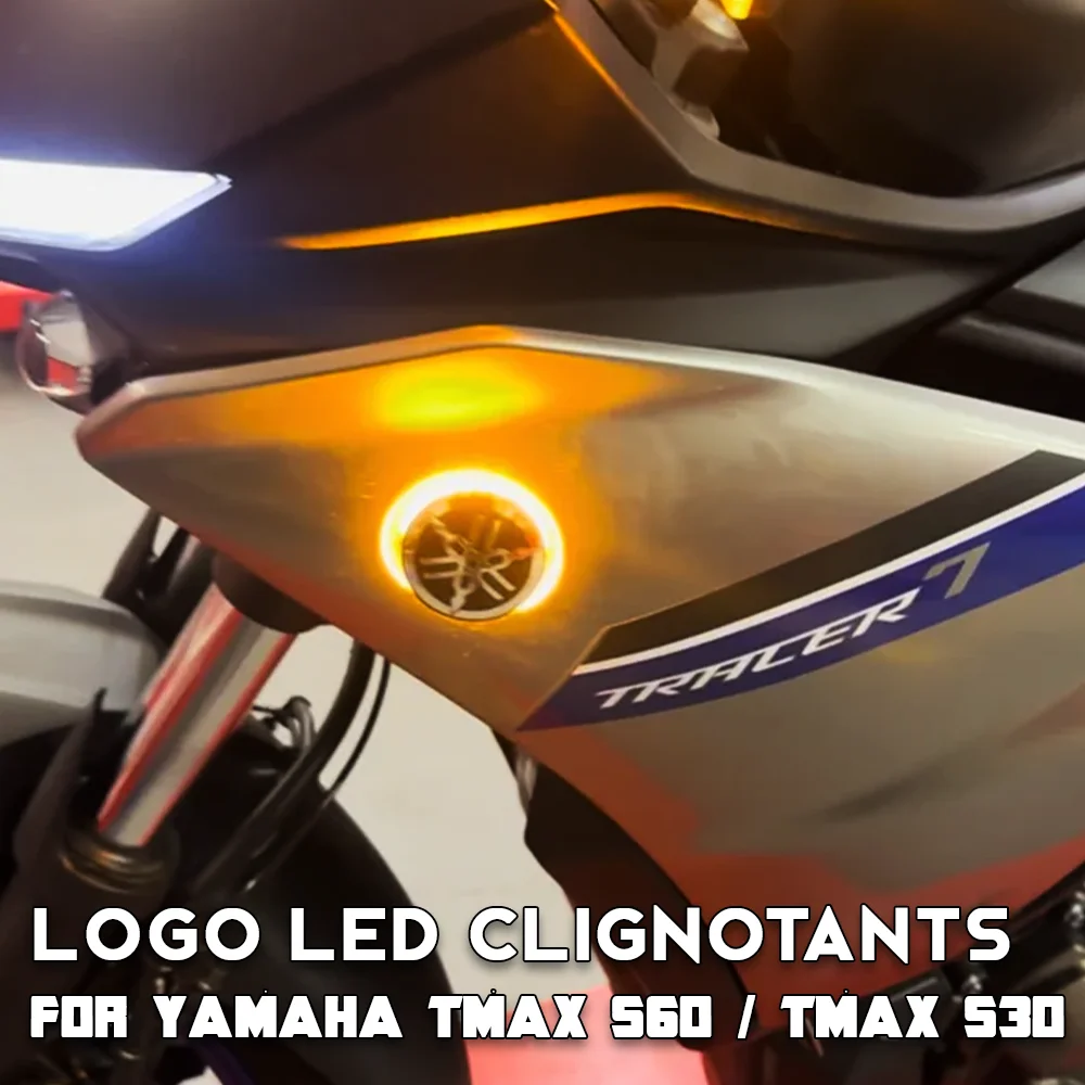 for Yamaha Motorcycle Logo LED Clignotants TMAX560 TMAX530 Tracer7 Tracer9 Tenere7 YZF-R1 MT07 MT09 MT10 50mm logo LED LOGO