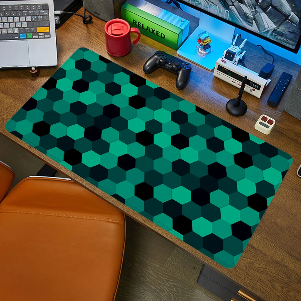 Geometric Gamer Desk Accessories Office Gaming Mats Xxl Mouse Pad Mat Mousepad Anime Computer Table Large Pc Mause Pads Setup