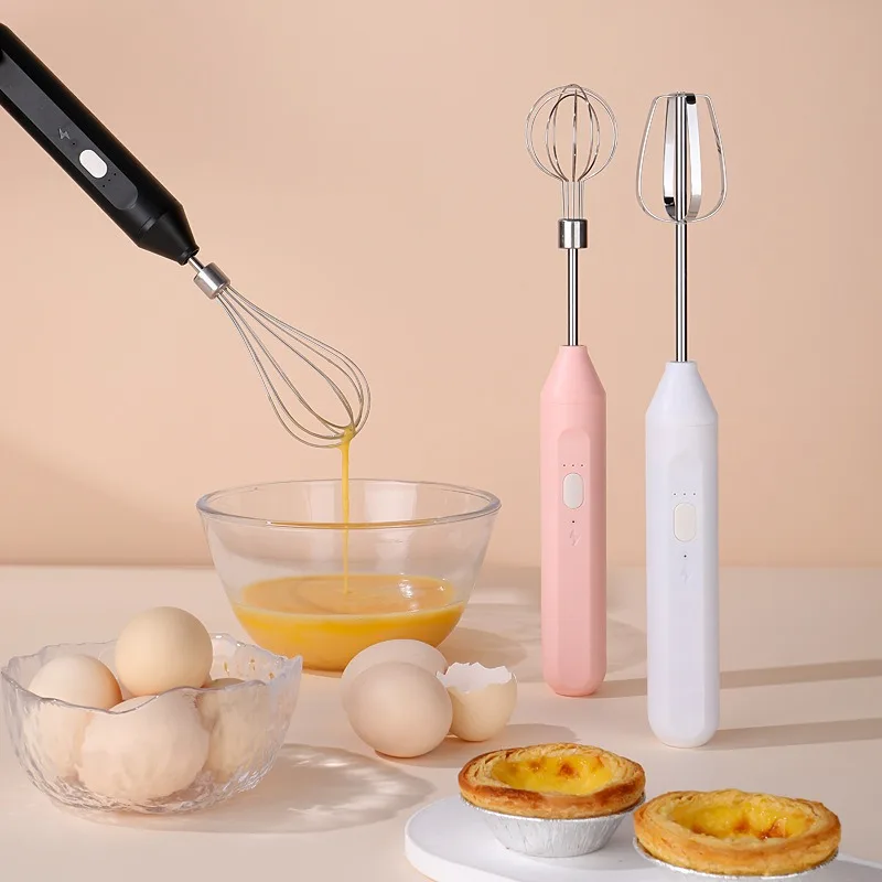 Electric Milk Frother Handheld Egg Beater Coffee Milk Drink Egg Mixer Foamer Foamer Household Kitchen Cooking Tool