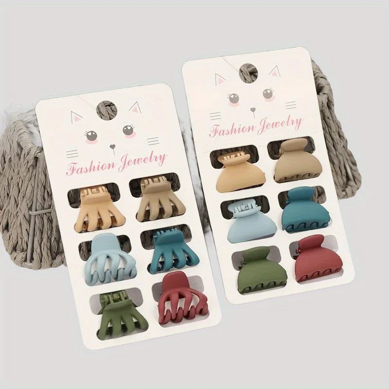 

6pcs/set Hair Claw Clips Women Girls Hair Styling Accessories Geometric Hairpin Hair Clip Mini Claws Clip Clamp Gifts