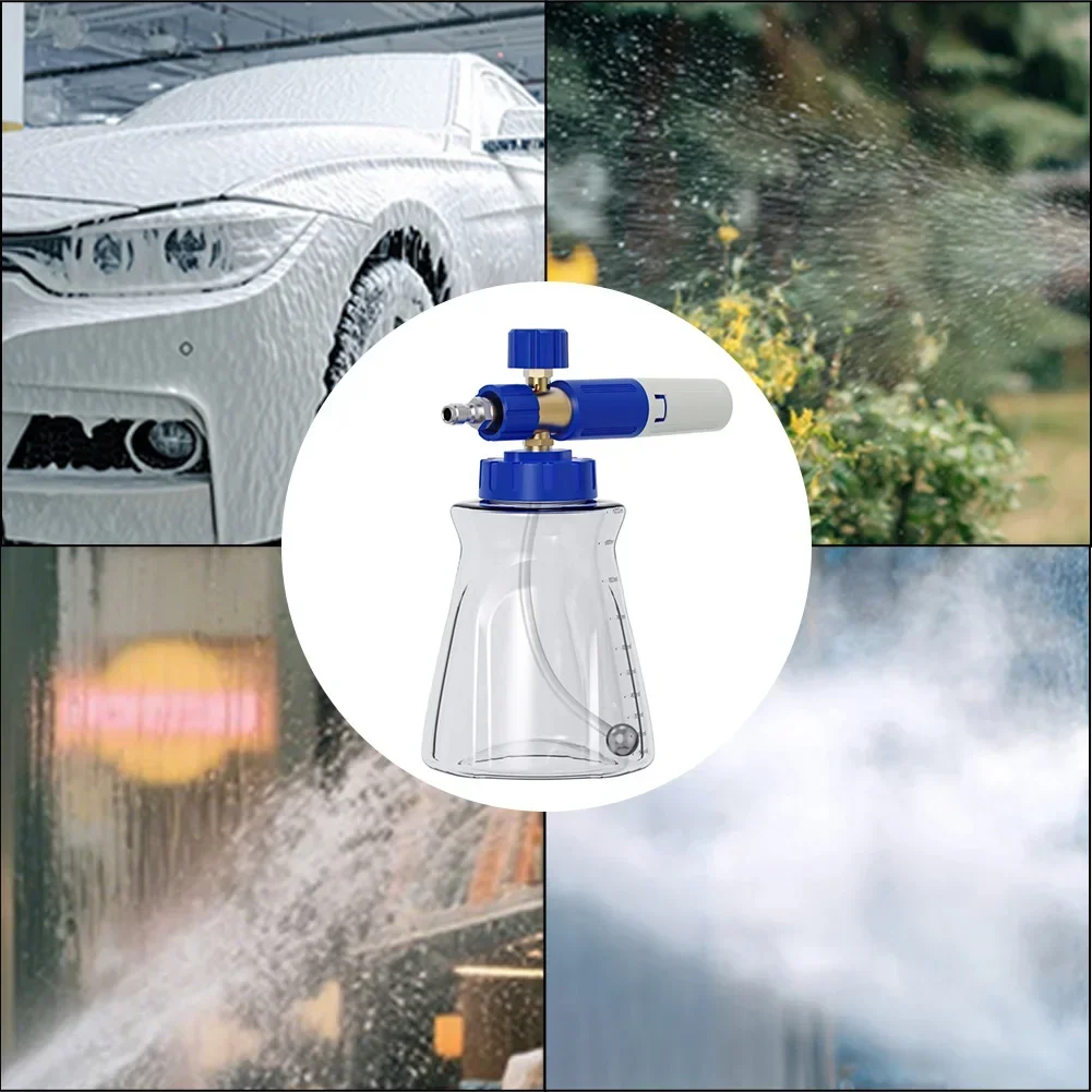 Professional Foam Sprayer for Pressure Washer with 180 Degree Rotatable Nozzle and 1L Capacity Transparent Tank