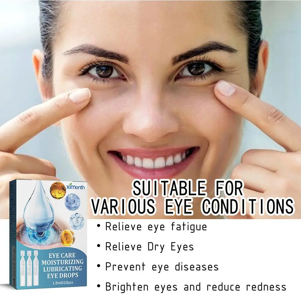 10pcs 1.8ml Eye Drops Restore Eyesight Relieve Discomfort Dry Itchy Redness Improve Blurred Vision Fatigue Prevent Infection