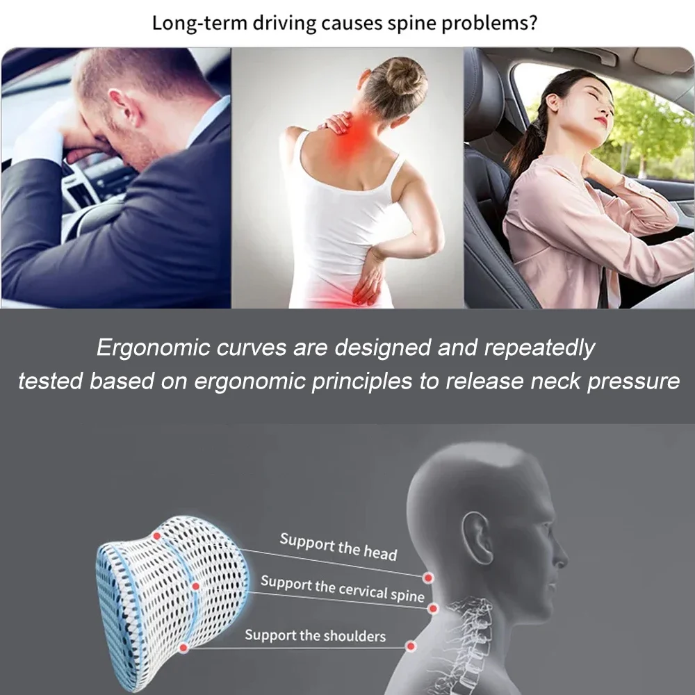 1Pcs Neck Pillow Headrest Support Cushion,Lumbar Support Pillow,Back Pillow for Office Chair and Car Seat,Headrest Cushion