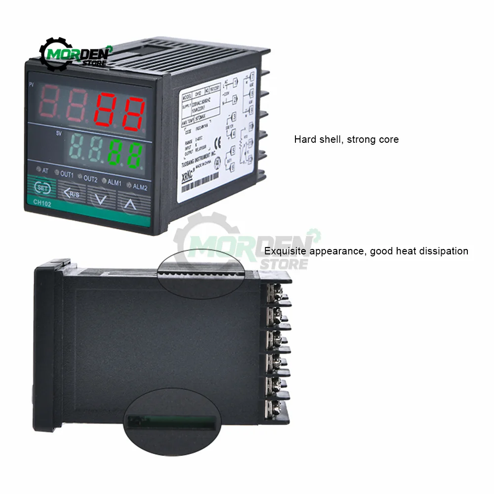 Dual Output SSR and Relay CH102 CH402 CH702 CH902 Two Relay Output LCD Digital PID Intelligent Temperature Controller AC48-240V