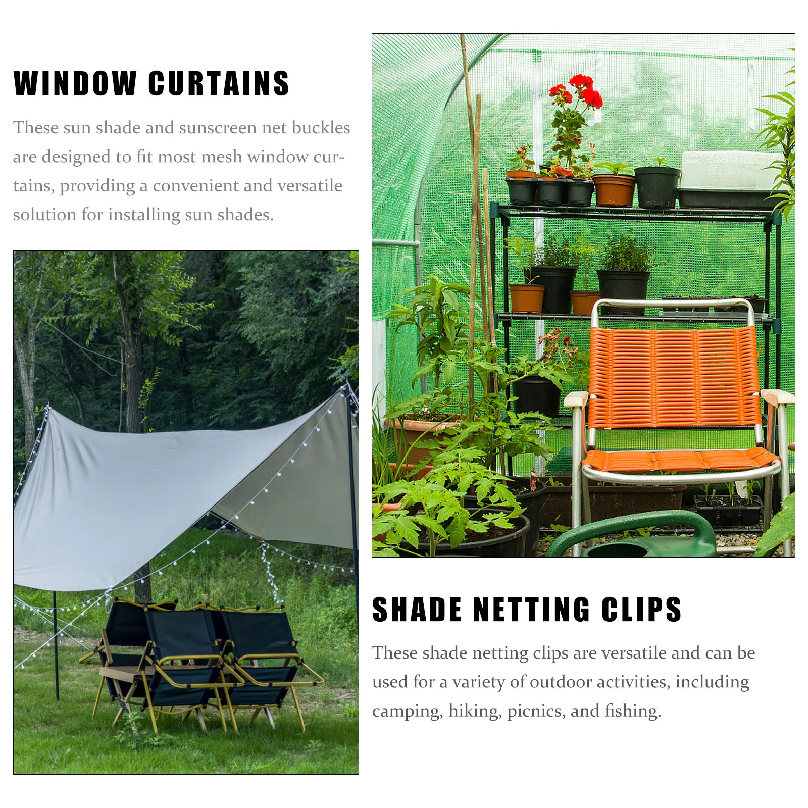 

100 Pcs Sun Protection Net Buckle Heavy Duty Clip Shade Cloth Lock Grips Garden Fixing Clips