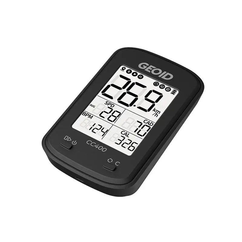 Geoid CC400 자전거 컴퓨터 사이클링 GPS 스마트 무선 방수 속도계 지원 블루투스 Ant 데이터 MTB 도로 자전거 주행 거리계