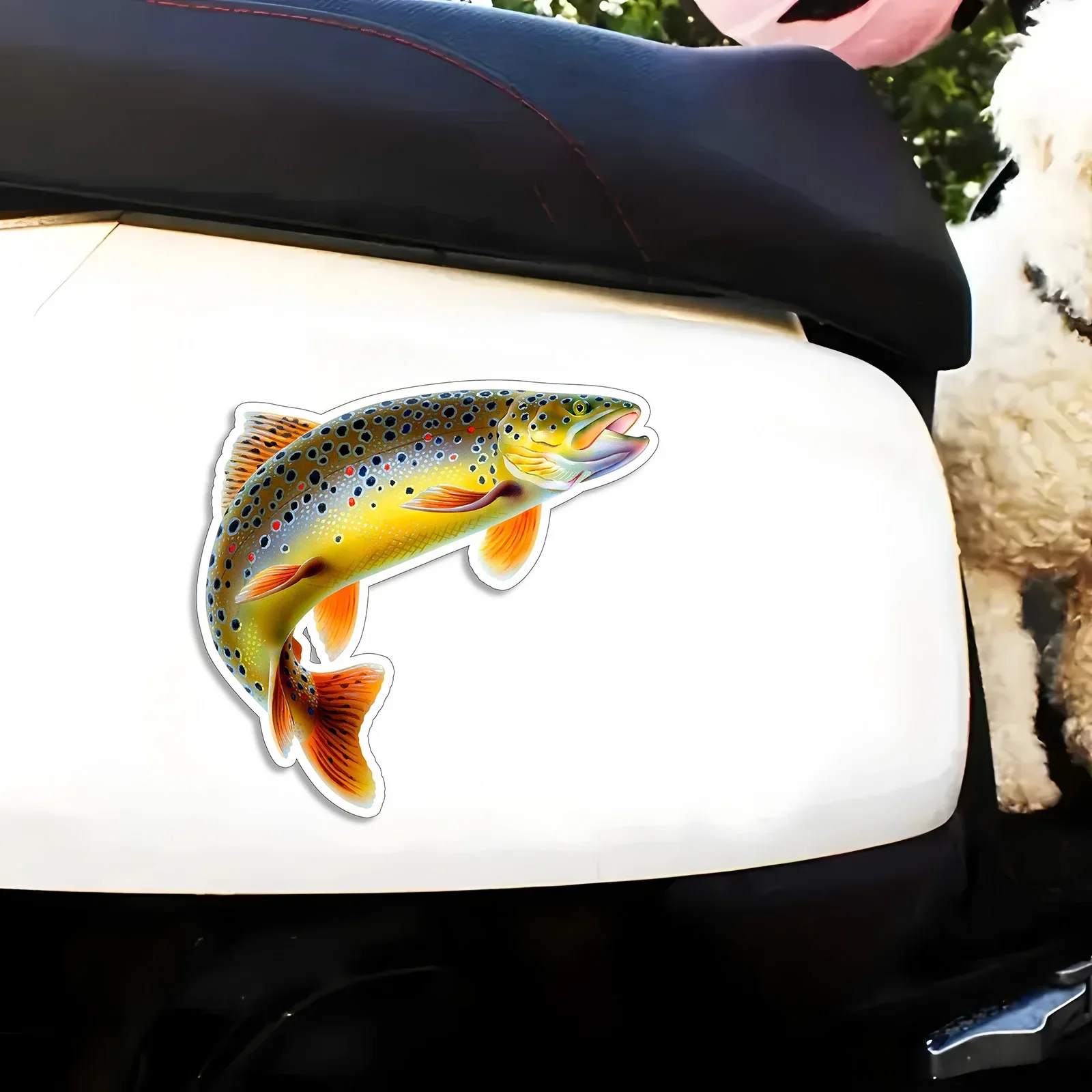 70103# Brown Trout Fish Funny Sticker Waterproof Vinyl Decal for Car Motorcycle Decorative Accessories