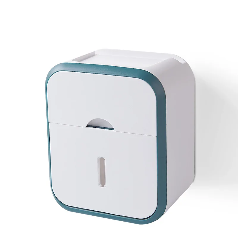 Creative toilet tissue box Household thickened pumping carton Bathroom non-punching wall hanging roll