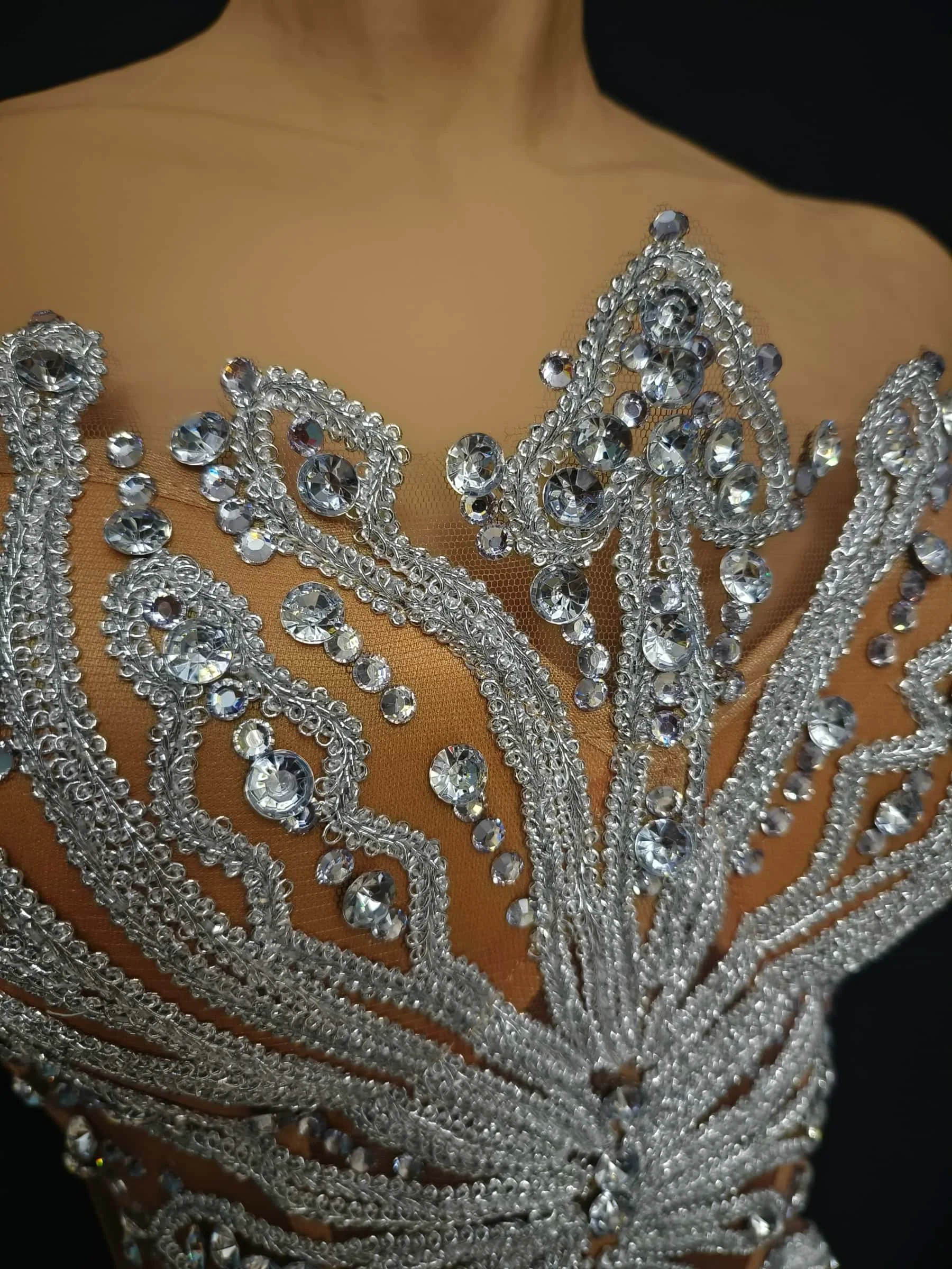 Youtiao Sexy brillant strass bretelles robe de bal femmes soirée robe de fête d'anniversaire discothèque danseur Performance Costume