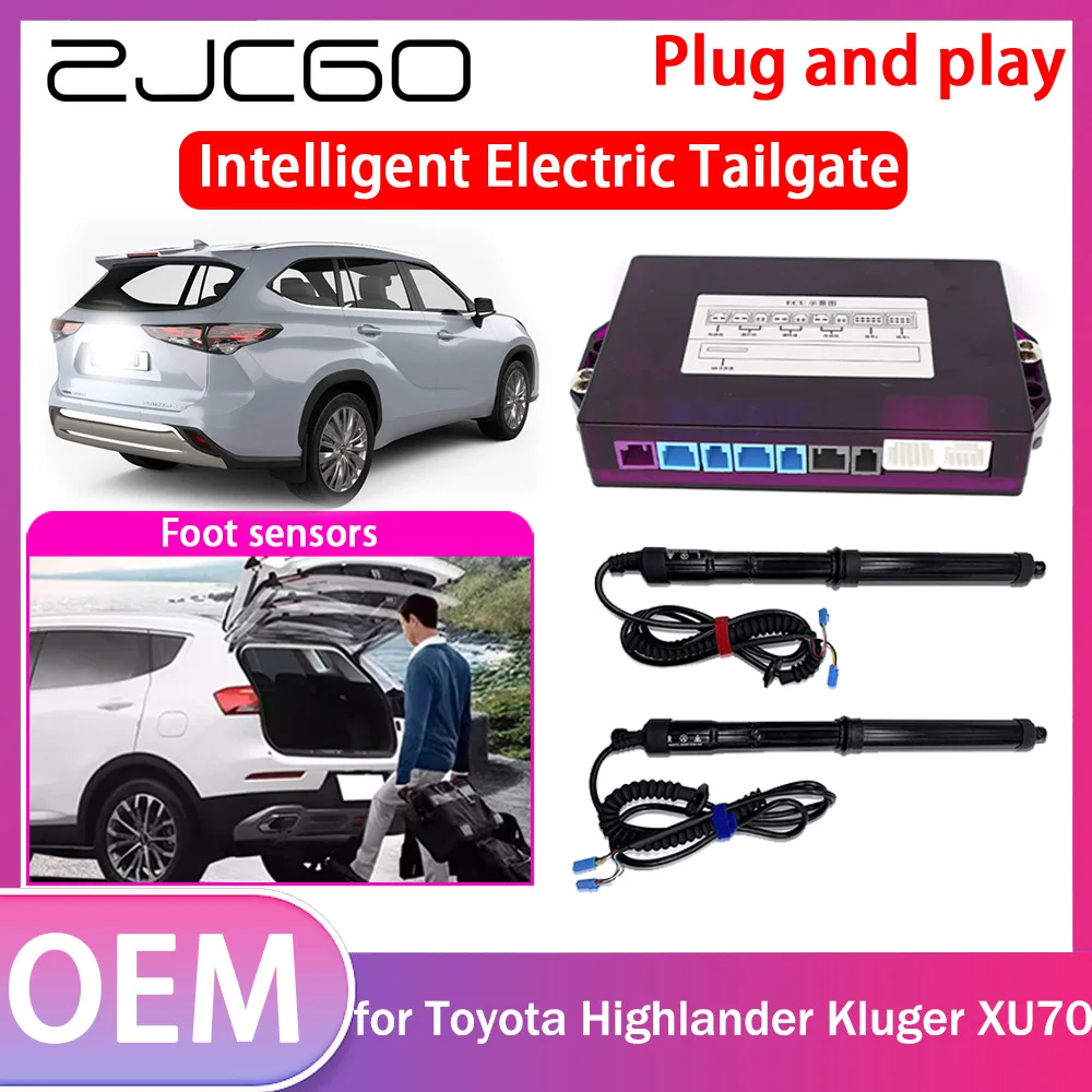 

ZJCGO Electric Tailgate Lift Drive Trunk Opening Tail Gate Lift Soft Close Car Door for Toyota Highlander Kluger XU70 2020~2023