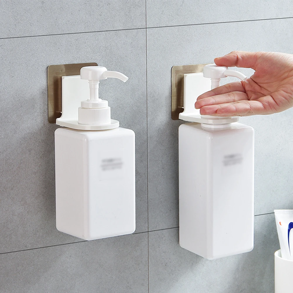 3pcs Wall Mounted Self-Adhesive Shampoo Shower Gel Bottle Holder Shelves Hanger Wall Mounted Suction Cup Bathroom Accessories