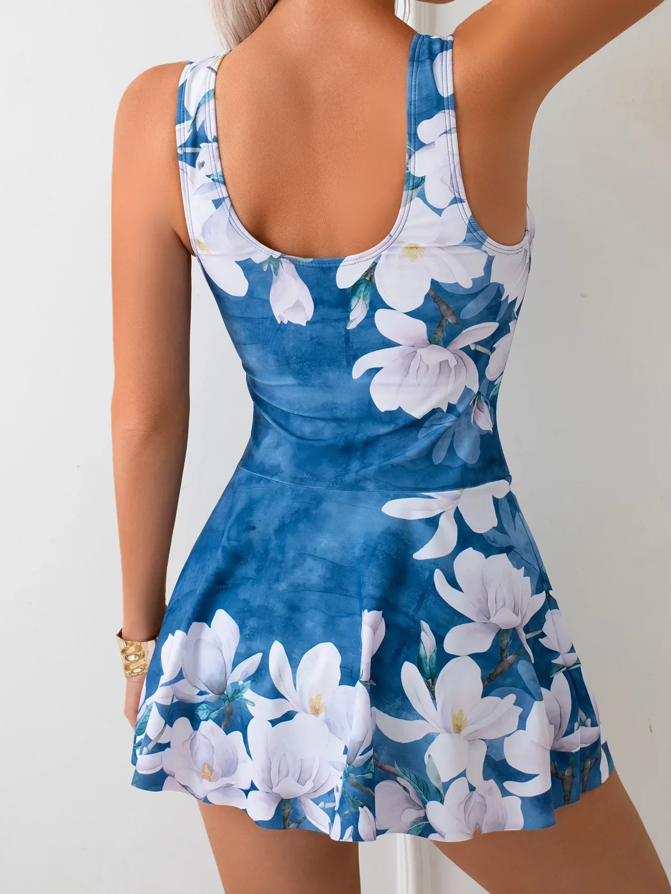 2025 nouveau maillot de bain pour femme robe imprimé fleuri conservateur une pièce maillots de bain minceur Tankini Sexy Corset femmes body vacances