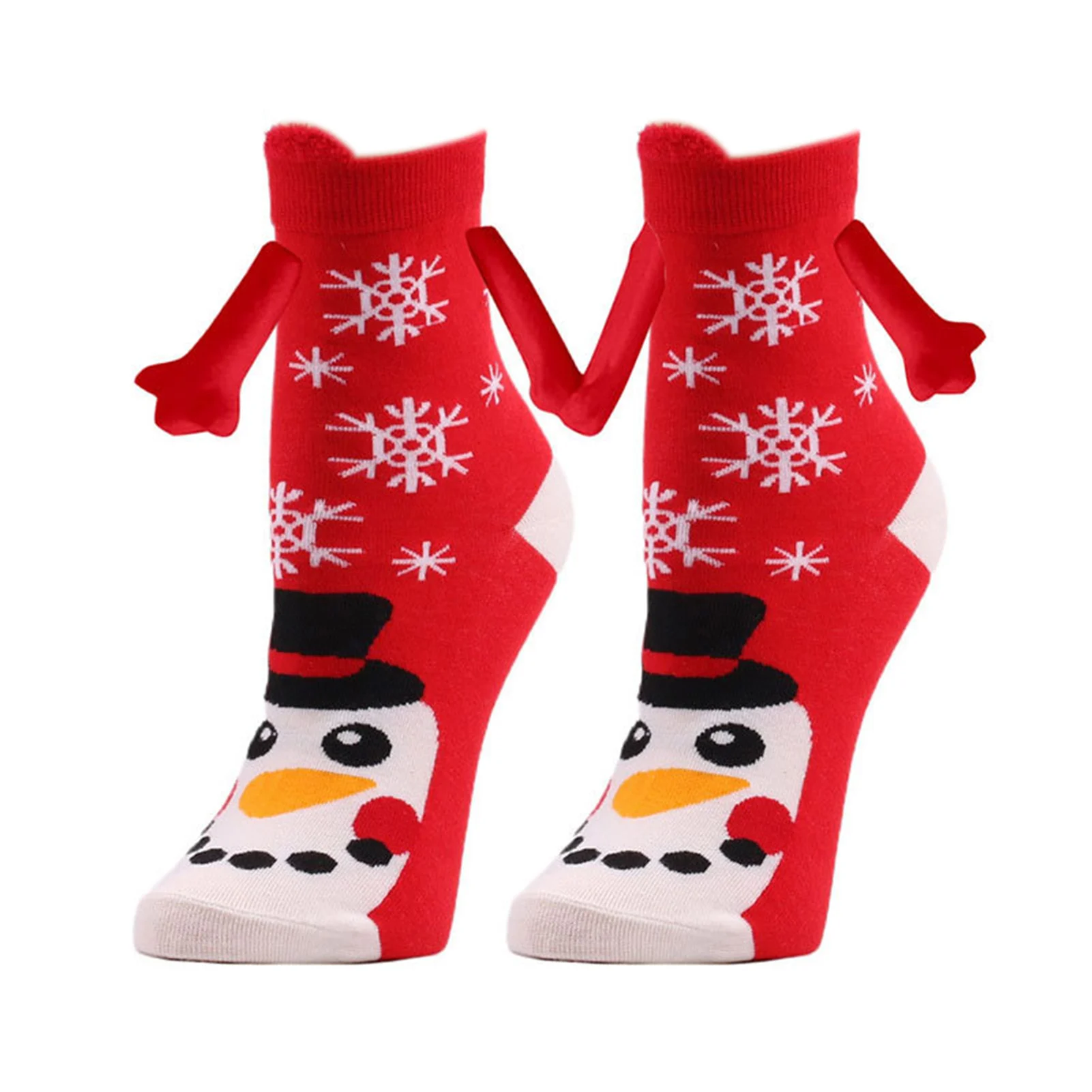 Christmas Hand in Hand Socks Funny Creative Magnetic Attraction Holding Hands Socks for Women Friends Couples