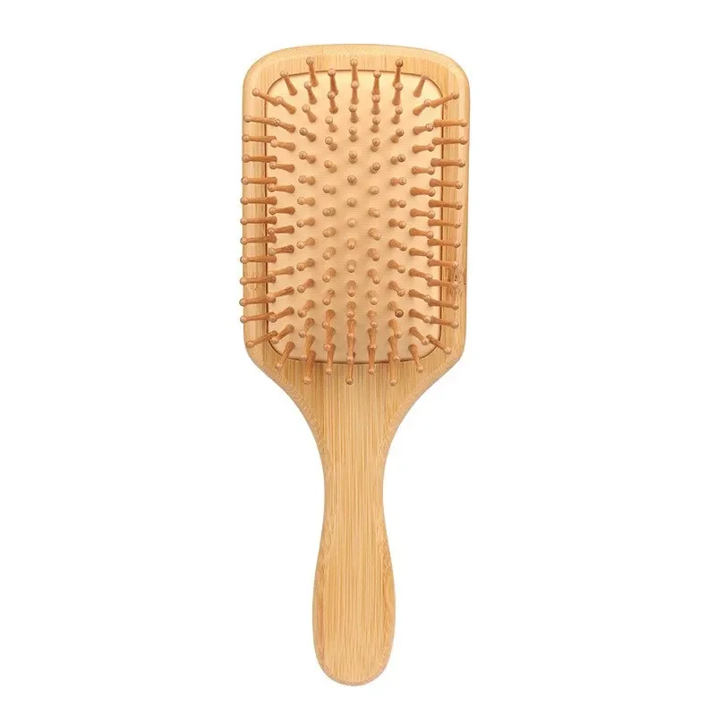 Solid Wood Bamboo Air Cushion Comb Scalp Massage Shun Hair Air Bag Comb High Rebound Shun Hair Beauty Large Plate Comb Home Use