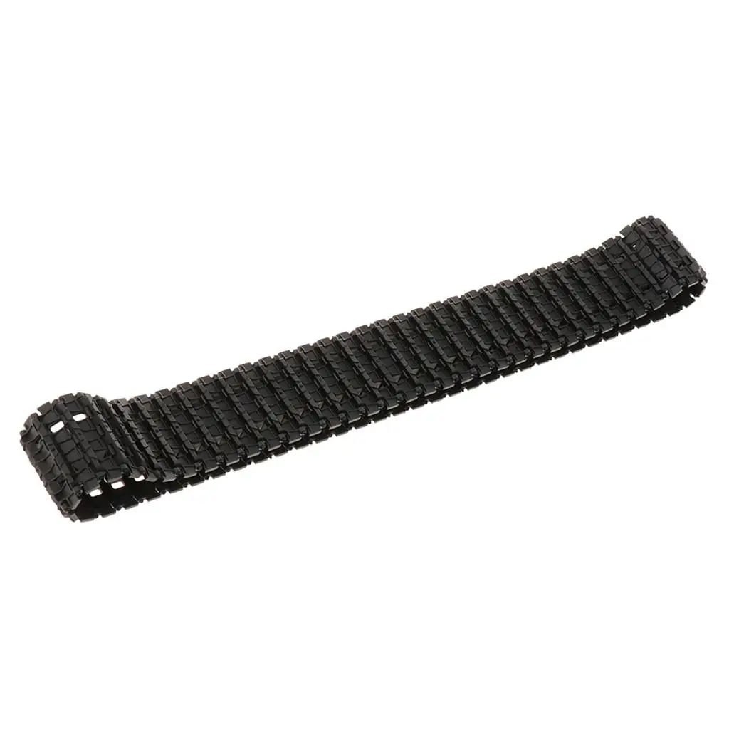 Trilho de Borracha Preto Montado para Chassi de Tanque de Plástico, Correntes de Esteira Removíveis, Roda de Pedrail, Peças DIY para Robótica