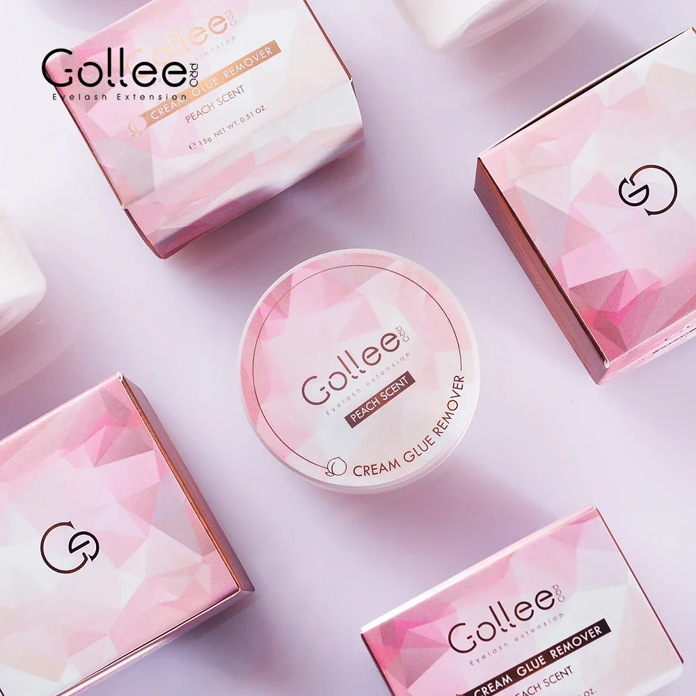 GOLLEE-Crème arina à odeur de pêche, 15g, sans stimulation, démaqucorporelle rapide, pour greffe de cils